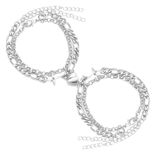 Magnetic Love Link Bracelets – Couple & Best Friend Matching Gift